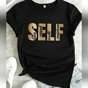 SELF Love Inspirational Graphic T-shirt, Size XXL, NWOT